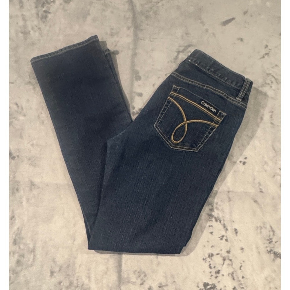 Calvin Klein women's skinny straight-leg jeans dark wash. 29/8 CBK, preppy